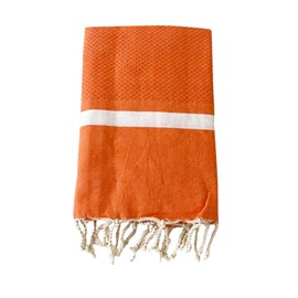 Fouta nid d'abeille - melissa orange xl