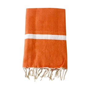 Fouta nid d'abeille - melissa orange xl