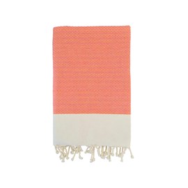 Fouta nid d'abeille - athena orange xl