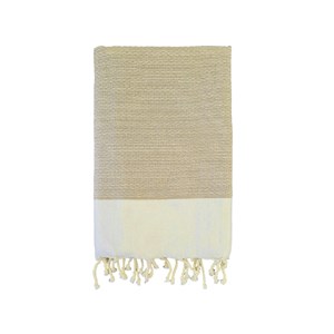 Fouta nid d'abeille - athena taupe xl