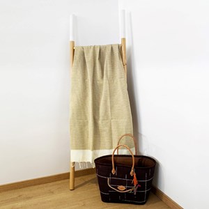 Fouta nid d'abeille - athena taupe xl