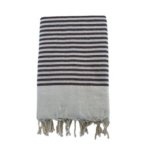 Fouta nid d'abeille - yadara taupe xl