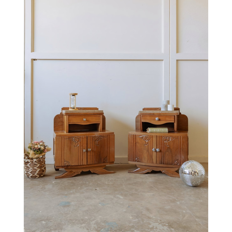 Paire de tables de chevet style art déco n°1417