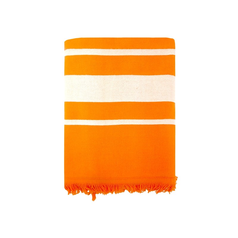 Fouta doublée éponge -caraibes mandarine