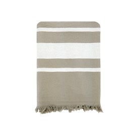 Fouta doublée éponge - caraibes taupe