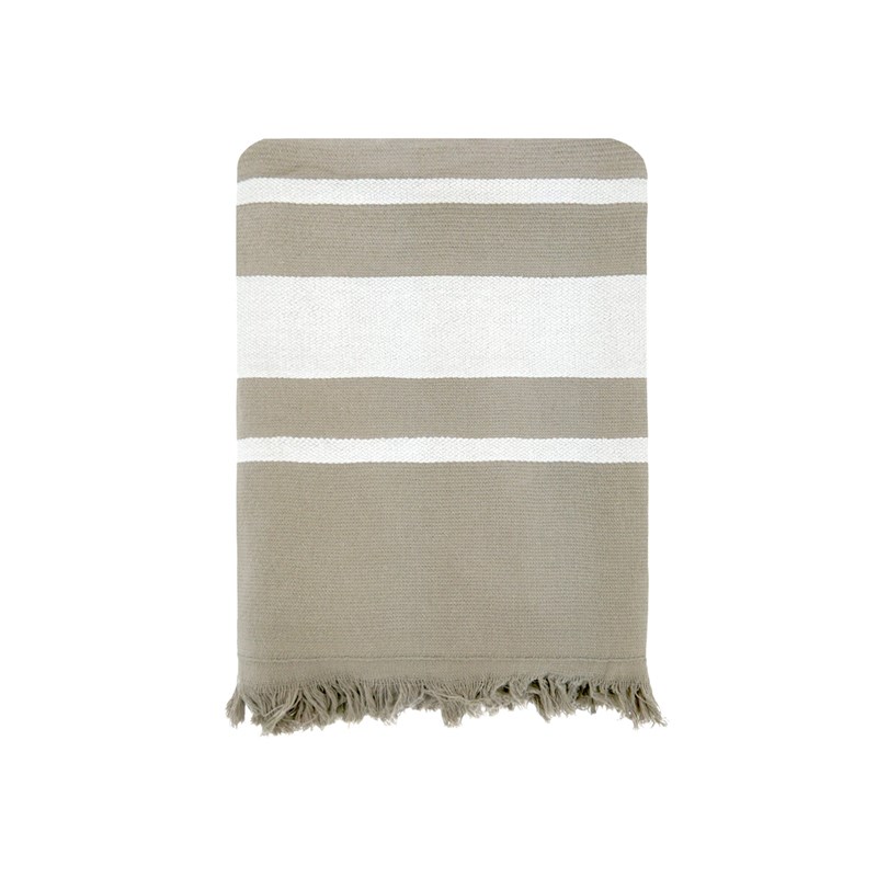 Fouta doublée éponge - caraibes taupe