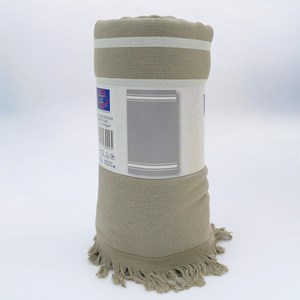 Fouta doublée éponge - caraibes taupe