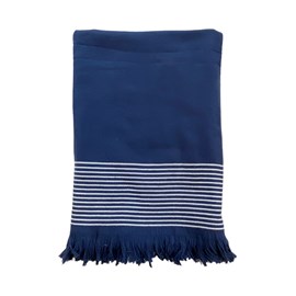 Fouta doublée éponge - paski navy