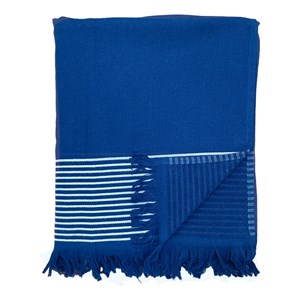 Fouta doublée éponge - paski navy