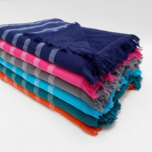 Fouta doublée éponge - alanya navy xl