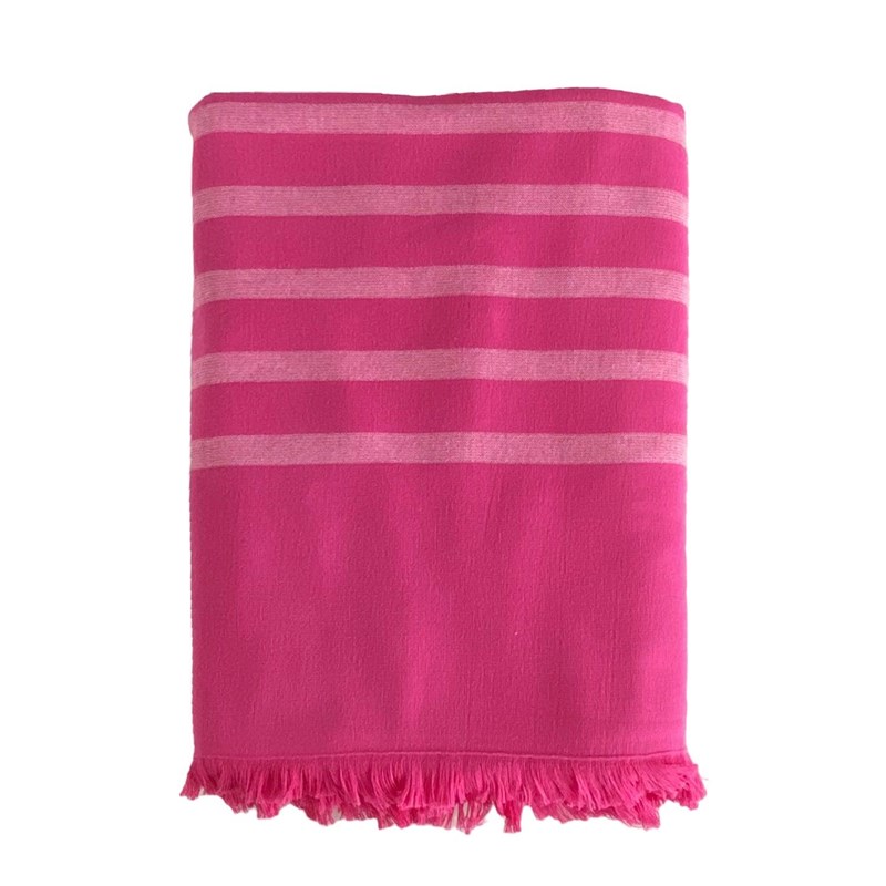 Fouta doublée éponge - alanya fuchsia xl