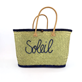 Panier de plage - soleil gm bleu marine