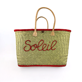 Panier de plage - soleil gm rouge