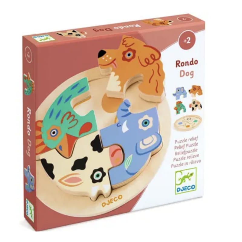 Puzzle bois - rondo dog djeco