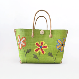 Panier de plage - isandra sgm vert anis