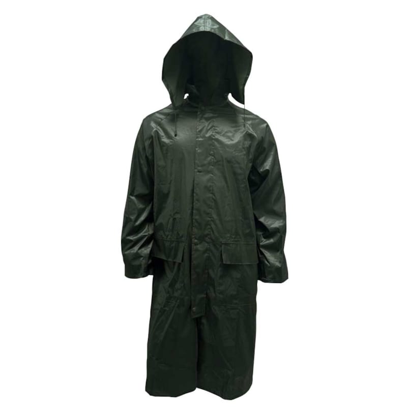 Manteau pluie étanche treeland vert 100% polyester pvc