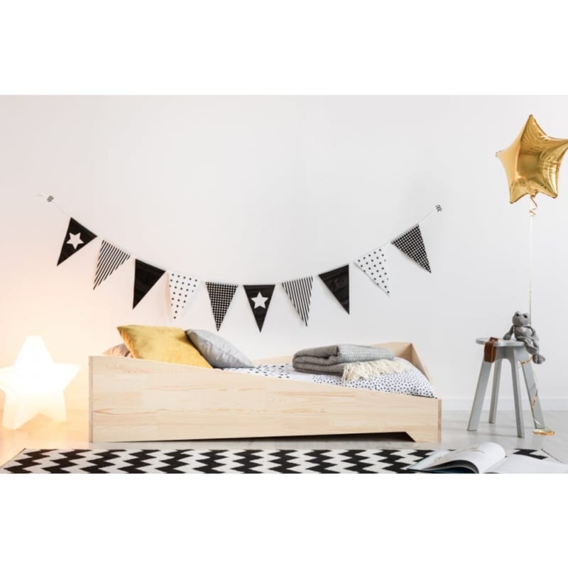 BABYKARE Lit 90x190 sommier inclus sol&egrave;ne - bois