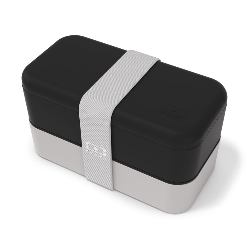 Lunch box rectangle 2x500ml noir coton