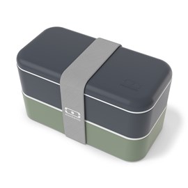 Lunch box rectangle 2x500ml bleu vert