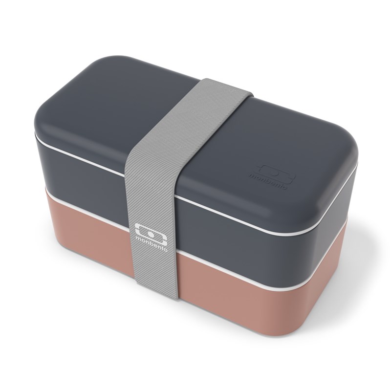 Lunch box rectangle 2x500ml bleu rose