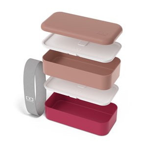 Lunch box rectangle 2x500ml rose magenta