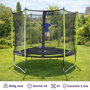 Trampoline jumpi vert et noir 300