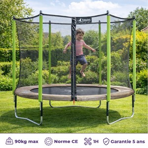 Trampoline jumpi taupe et vert 300