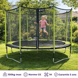 Trampoline jumpi vert et noir 360