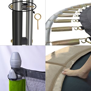 Trampoline jumpi taupe et vert 360