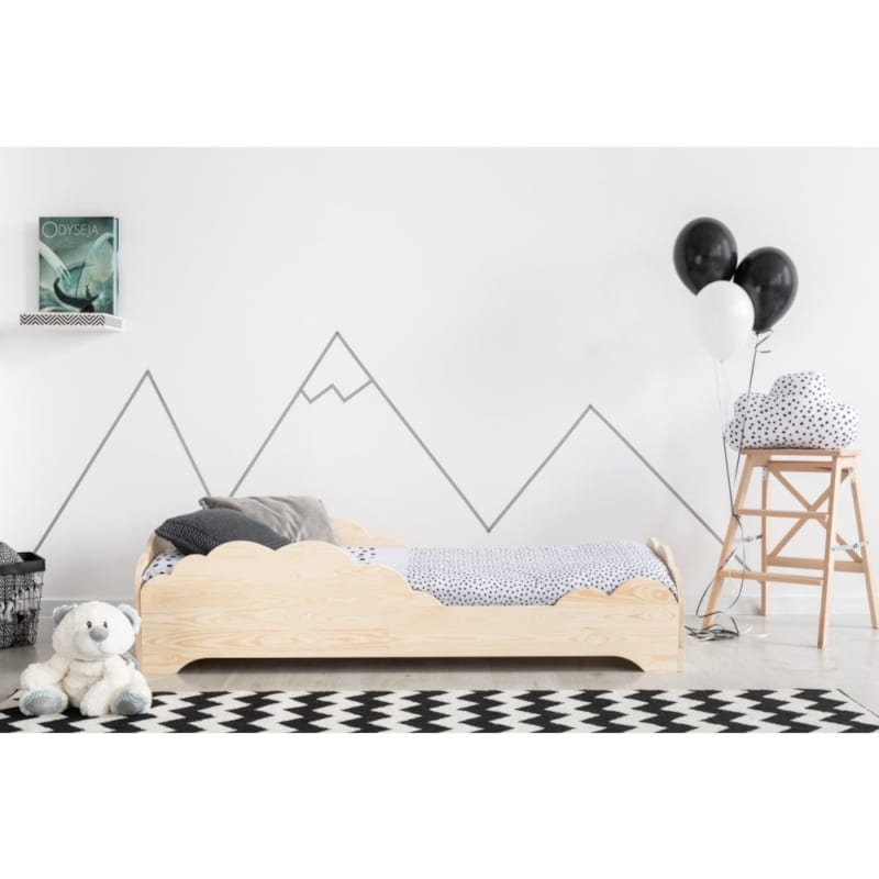 BABYKARE Lit 70x140 sommier inclus th&eacute;otime - bois