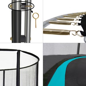Trampoline punchi bleu 360