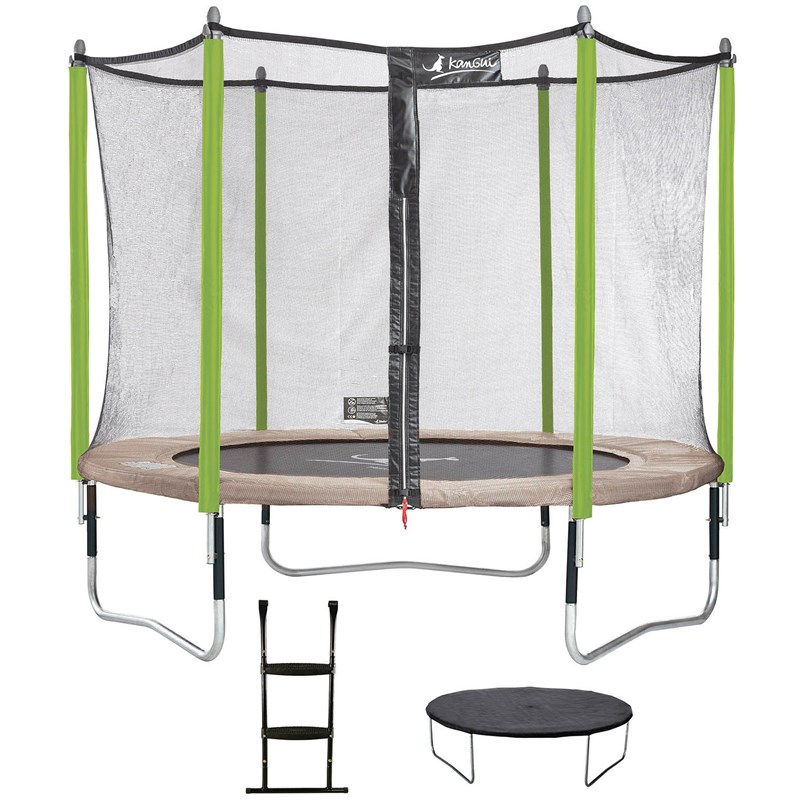 Trampoline jumpi taupe et vert 300