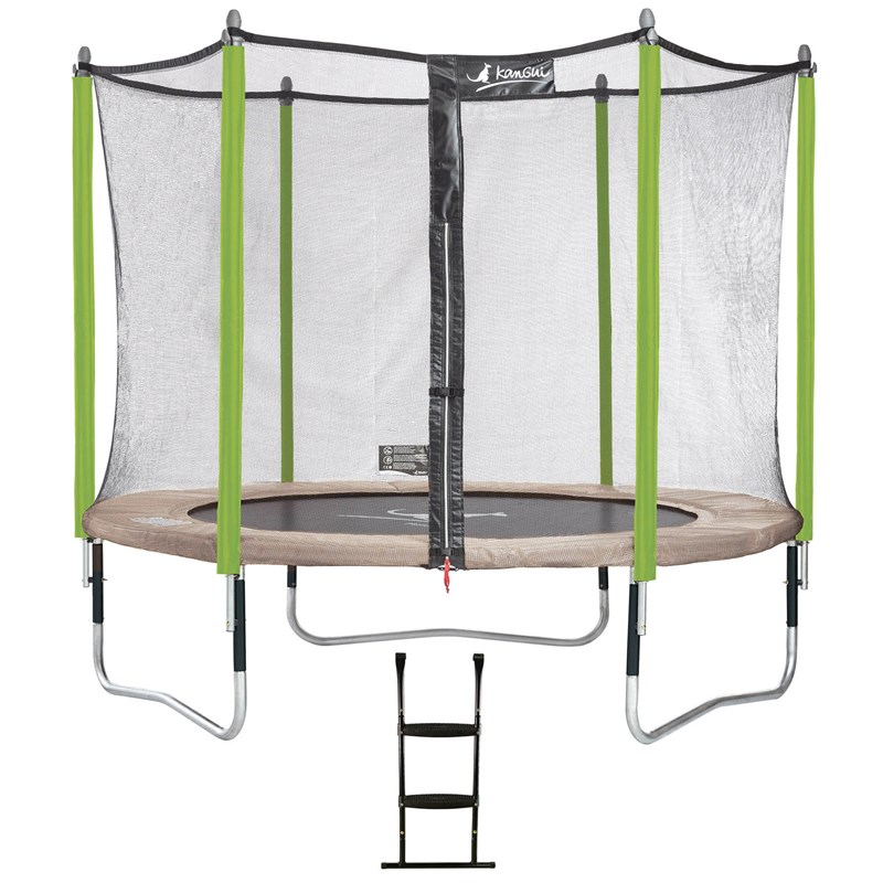 Trampoline jumpi taupe et vert 300