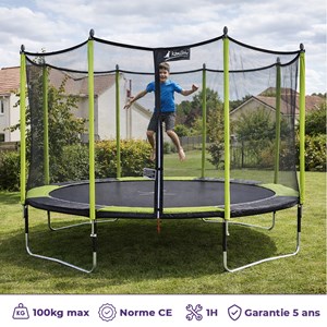 Trampoline jumpi vert et noir 430