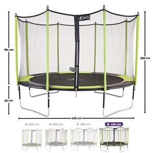 Trampoline jumpi vert et noir 430