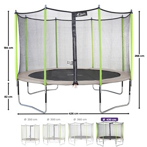 Trampoline jumpi taupe et vert 430