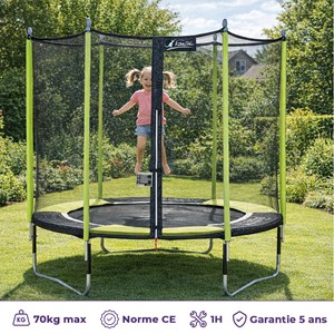 Trampoline jumpi vert et noir 250