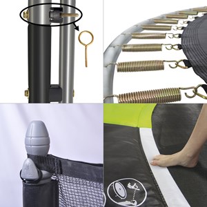Trampoline jumpi vert et noir 250