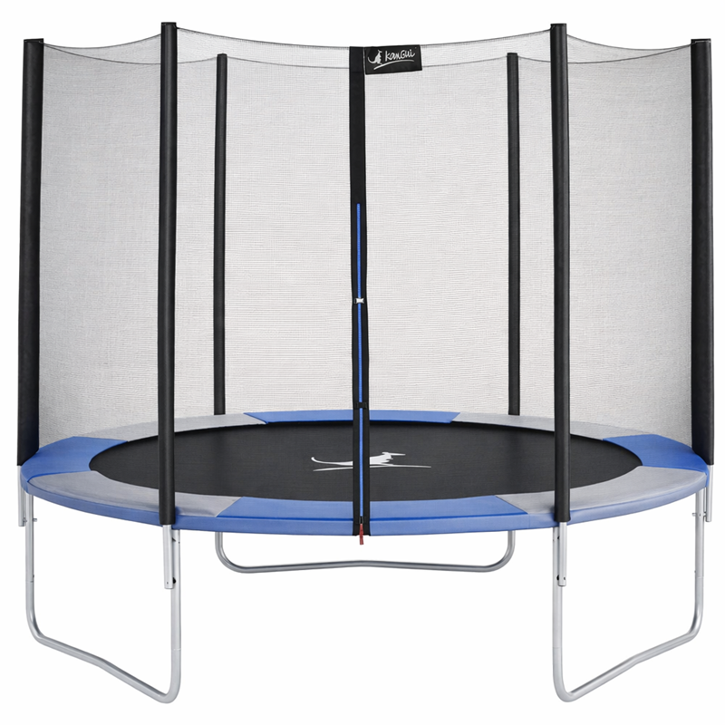Kangui - Trampoline ralli bleu et gris ø250