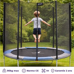 Trampoline ralli bleu et gris ø300