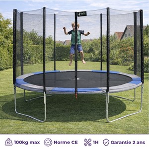 Trampoline ralli bleu-gris ø430