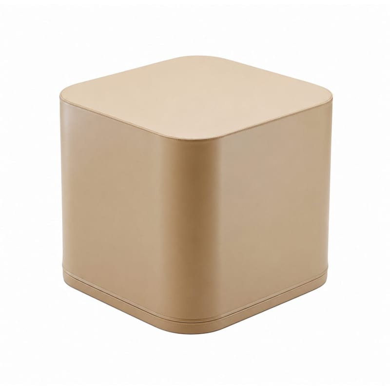 Pouf cubique beige - small