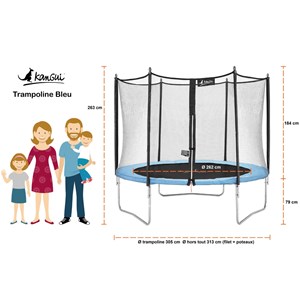 Trampoline de jardin 305cm