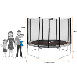 Trampoline ralli rose ø430
