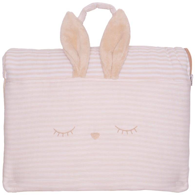 Sac de couchage enfant pliable et nomade rayé galet (50x120 cm)