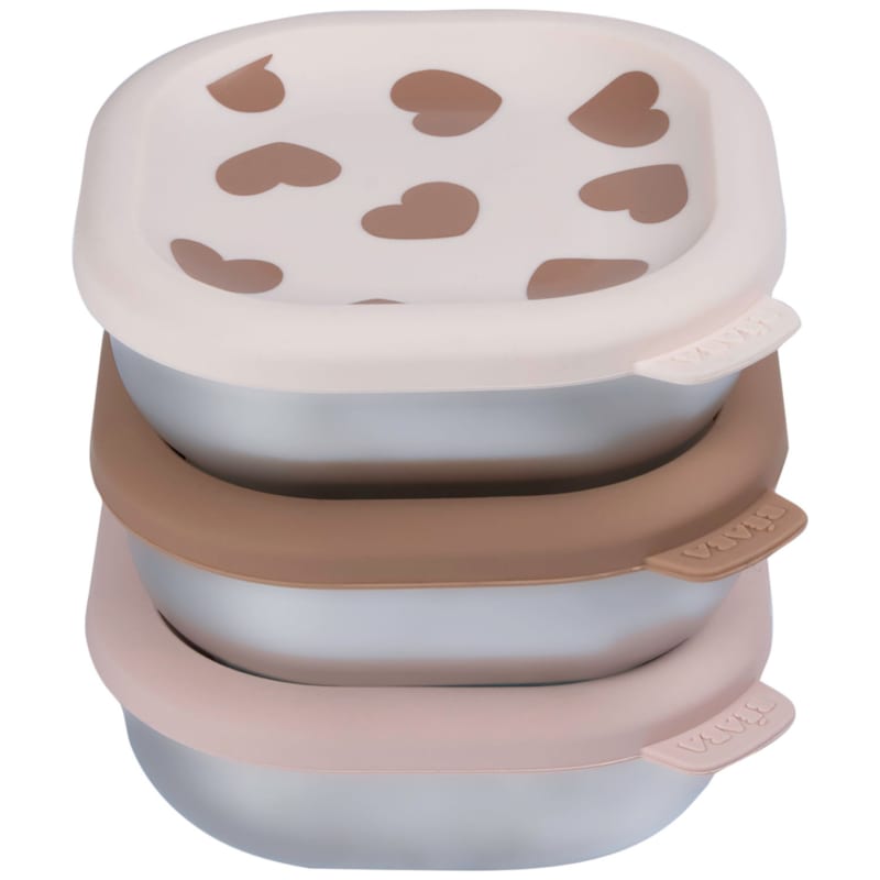 Lot de 3 boîtes repas inox multi-usage biglove (250 ml)