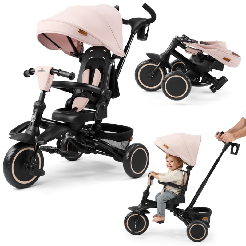 SmarTrike STR7 Tricycle évolutif 6-en-1 Beige – Poussette Avec Direction Touch, Amortisseurs, Harnais 5 Points – Dès 6 Mois Jusqu'à 3 Ans