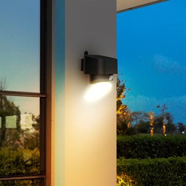 Applique murale solaire sensor noir brilock