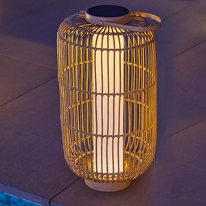 Lanterne solaire rechargeable beige mariel