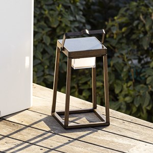 Lanterne design sans fil led marron verona